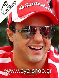 Formula 1 Ferrari Pilot Felippe Massa wearing RayBan Carbon Fiber