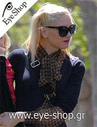 Gwen Stefani wearing the new Dior cateye style sunglasses