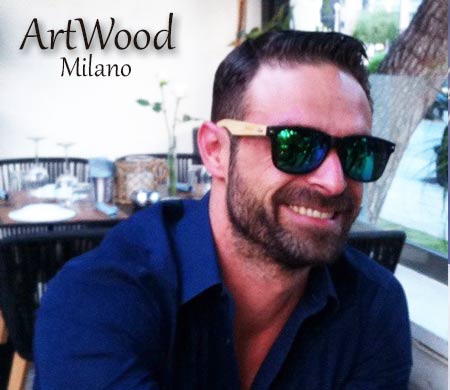 O Γιώργος Μπαβέλης με γυαλιά ηλίου Artwood Milano sunglasses..