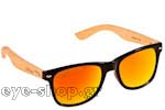 SunglassesArtwood Milano Bambooline 2 MP200 Black Orange Mirror - bamboo temples Sunglasses