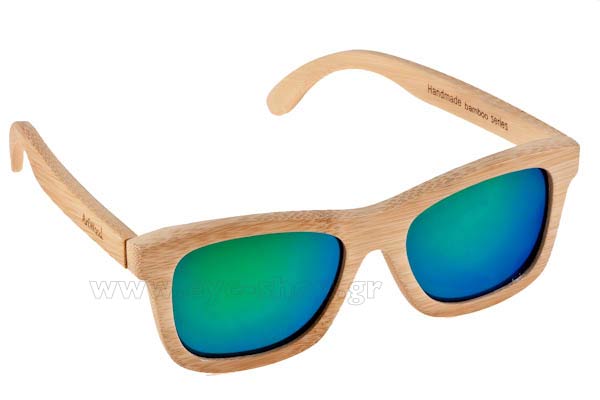 Γυαλιά Artwood Milano SquareWay 03 Natural Bamboo - Green mirror Polarized