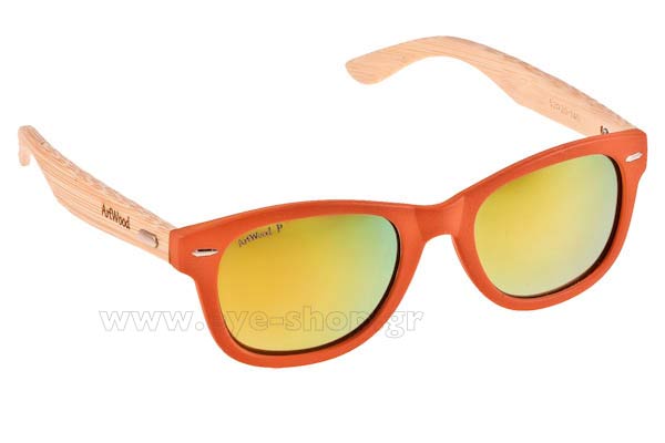 Γυαλιά Artwood Milano Bambooline 1 MP200 Orange - Gold Mirror Polarized - bamboo