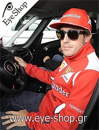 Fernando Alonso φορώντας τα γυαλιά ηλίου Oakley GARAGE ROCK 9175