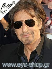 Al Pacino φορώντας τα γυαλιά ηλίου RayBan 3025 aviator