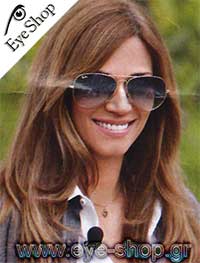 Έλλη Κοκκίνου φορώντας τα γυαλιά ηλίου RayBan 3025 Aviator