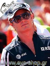 Nico Rosberg φορώντας τα γυαλιά ηλίου RayBan 4125 CATS 5000