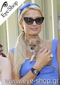 Paris Hilton φορώντας τα γυαλιά ηλίου Tom Ford Nikita TF 173