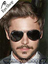 Zac Efron φορώντας τα γυαλιά ηλίου RayBan 3025 aviator