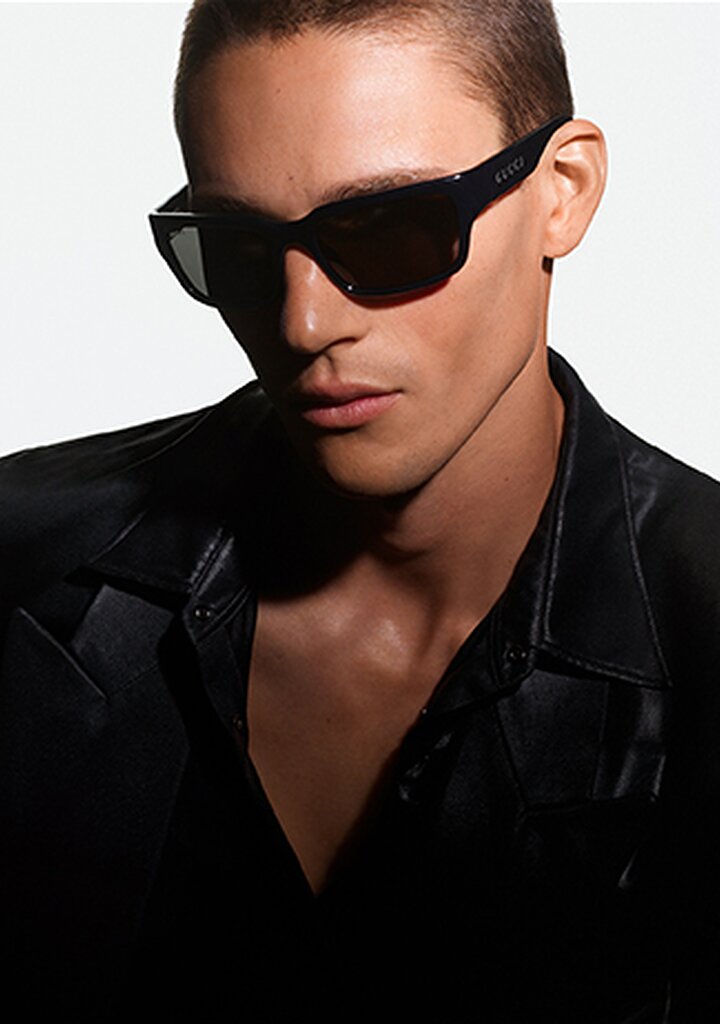 Gucci FW26 — ανδρικά γυαλιά ηλίου σε μαύρο acetate, Eye-Shop