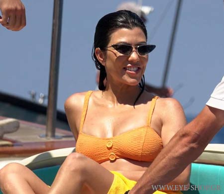 Kourtney Kardashian wearing Prada Utravox