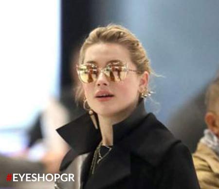 Amber Heard με γυαλιά ηλίου Michael Kors