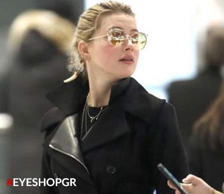 Amber Heard με γυαλιά ηλίου Michael Kors