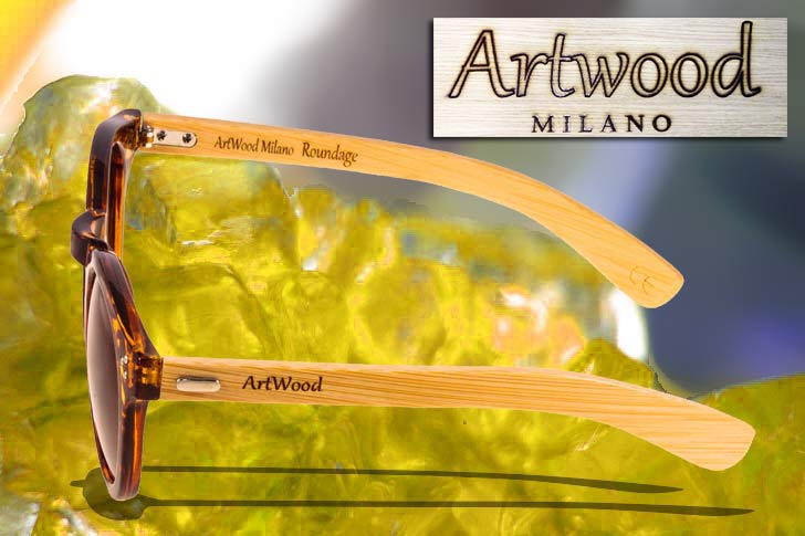 Στρογγυλά ξύλινα γυαλιά ηλίου Artwood-Milano