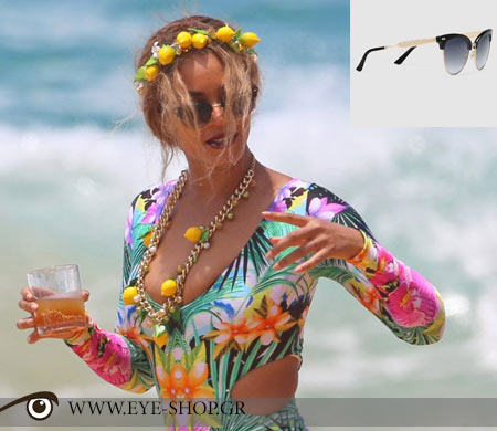 Η Beyonce με τα νέα γυαλιά ηλίου Gucci Cateye.