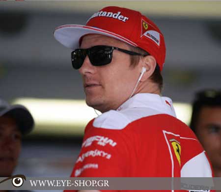 Kimi Raikonen με γυαλιά Rayban Chromance