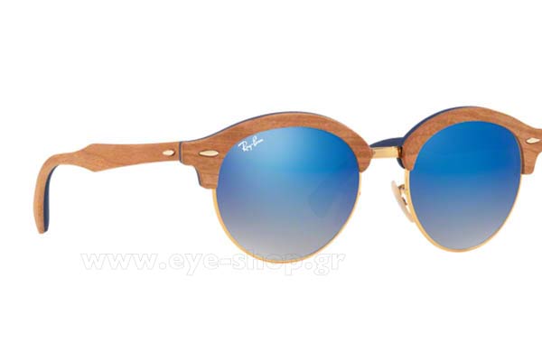 RAYBAN Clubround 4246M Wood Γυαλια Ηλιου 