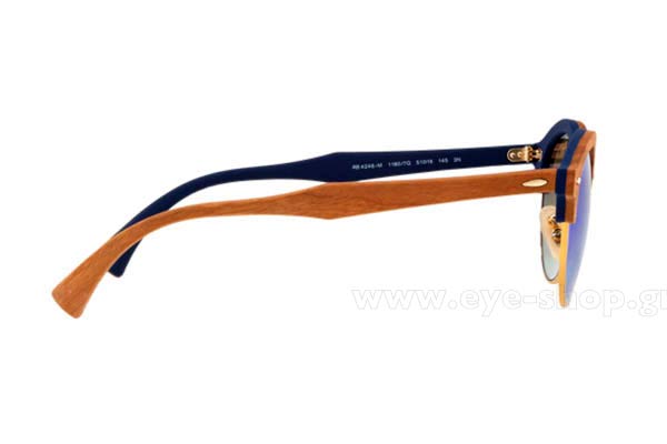 RAYBAN Clubround 4246M Wood Γυαλια Ηλιου 