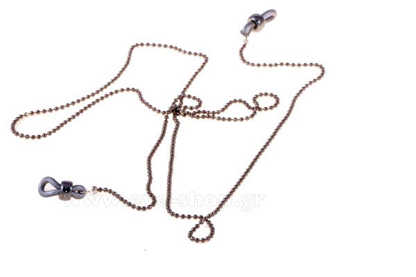 Αξεσουάρ γυαλιών - κορδόνια  Grippy ThinChain-round Gunmetal Τιμή: 11,25