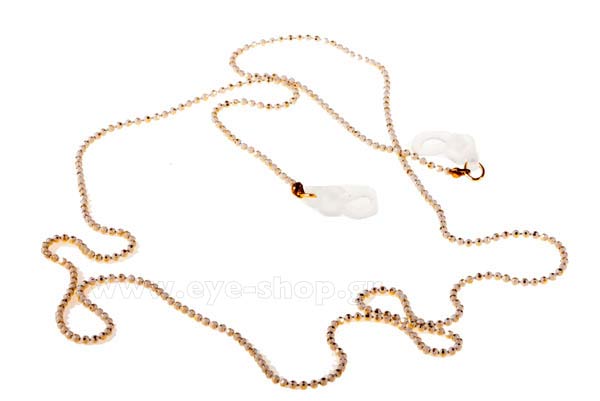 Αξεσουάρ γυαλιών - κορδόνια  Grippy ThinChain-round white gold Τιμή: 12,00