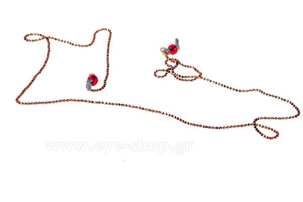 Αξεσουάρ γυαλιών - κορδόνια  Grippy ThinChain-round red gold Τιμή: 12,00