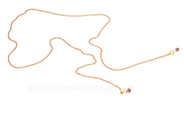 Αξεσουάρ γυαλιών - κορδόνια  Grippy ThinChain-round Beige Gold Τιμή: 11,25
