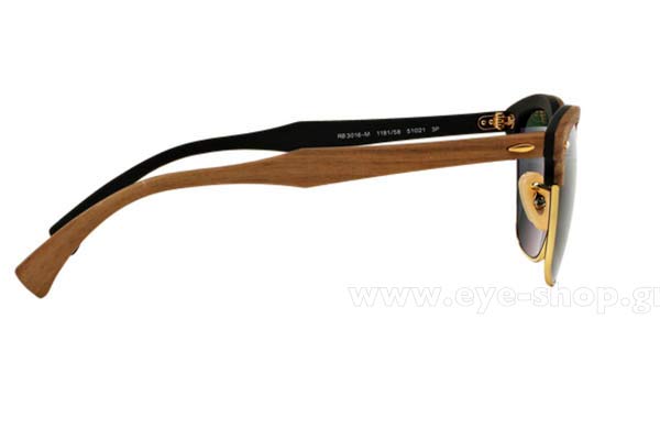 RAYBAN Clubmaster Wood 3016M Γυαλια Ηλιου 