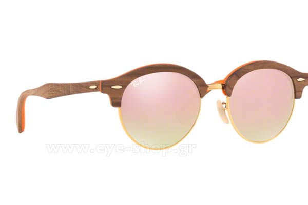 RAYBAN Clubround 4246M Wood Γυαλια Ηλιου 